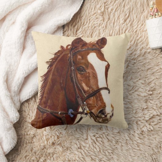 馬のアメリカ人のMoJoの美しい純血種の枕 クッション (ブランケット)