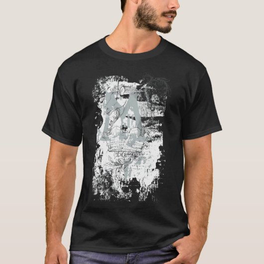 馬のアラビア語とアルシア語 Tシャツ (正面)