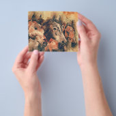 馬のアートウォーターカラー絵画 装飾 チラシ (手)