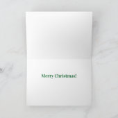 馬のアート クリスマスカード 赤いリボン 金のベル カード (内部)