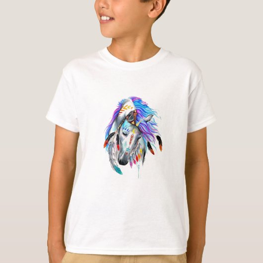 馬のアート Tシャツ (正面)