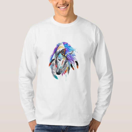 馬のアートTシャツ Tシャツ (正面)