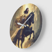 馬のイメージ付き壁時計 ラージ壁時計 (傾斜)