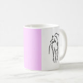馬のイラストレーションのマグ コーヒーマグカップ (正面右)