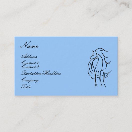 馬のイラストレーションの名刺 名刺 (正面)