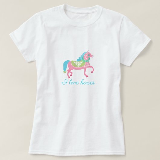 馬のイラストTシャツコレクション Tシャツ (デザイン正面)