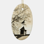 馬のウェザーベーンセピア セラミックオーナメント (右)