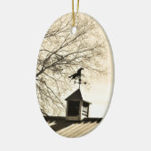 馬のウェザーベーンセピア セラミックオーナメント (左)