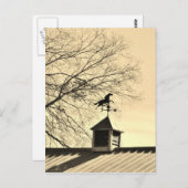 馬のウェザーベーンセピア ポストカード (正面/裏面)