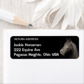 馬のウマ科の差出人住所ラベル ラベル (インサイチュ)