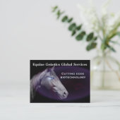 馬のエレガントなプロフェッショナル3.5" x 2.5" 名刺 (スタンド正面)