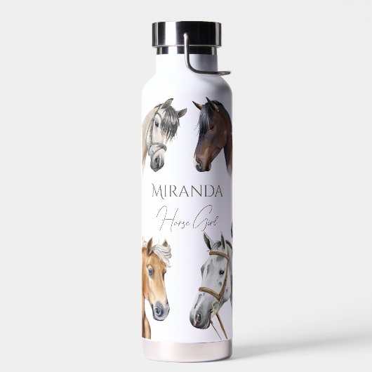 馬のエレガントな誕生日パーティギフト ウォーターボトル (左面)