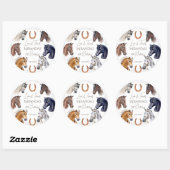 馬のエレガントな誕生日パーティーの好意 ラウンドシール (シート)