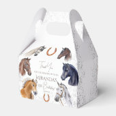 馬のエレガントな誕生日パーティー フェイバーボックス (裏面サイド)