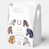 馬のエレガントな誕生日パーティー フェイバーボックス (オープン)