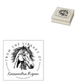 馬のエレガント名前をカスタムする、図書室から ラバースタンプ (押印)