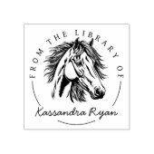 馬のエレガント名前をカスタムする、図書室から ラバースタンプ (インプリント)