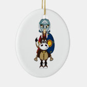 馬のオーナメントのローマの剣闘士 セラミックオーナメント (右)