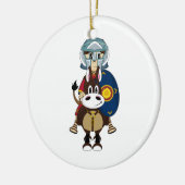 馬のオーナメントのローマの剣闘士 セラミックオーナメント (左)
