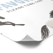 馬のカウボーイの乗馬の誕生日プレゼントの看板 ポスター (角)