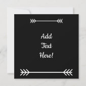 馬のカウボーイ帽縄西部柄 招待状 (裏面)