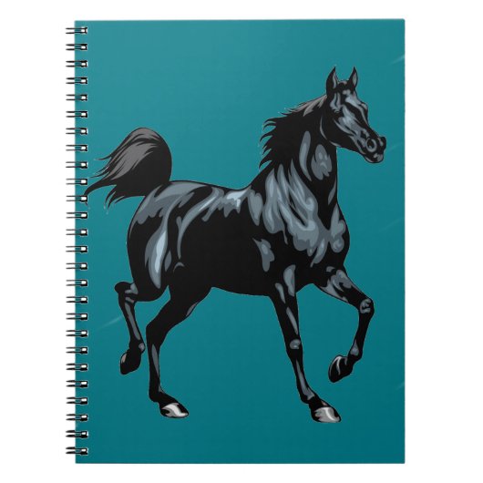馬のカスタムのノート ノートブック (正面)