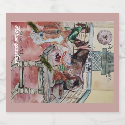 馬のカスタムグッズのラベル ビールラベル (シングルラベル)