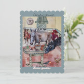 馬のカスタムグッズのラベル 招待状 (スタンド正面)