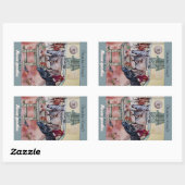 馬のカスタムグッズのラベル 長方形シール (シート)