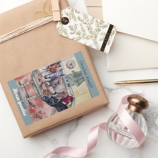 馬のカスタムグッズのラベル 長方形シール (ギフト)