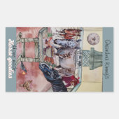 馬のカスタムグッズのラベル 長方形シール (正面)