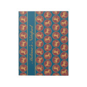 馬のカスタムメモ帳またはジョッターのシックな年 ノートパッド (回転)