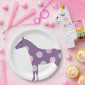 馬のカラフル柄 ペーパープレート (パーティー)