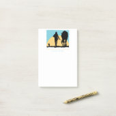 馬のカラフル柄 ポストイット (デスク上)