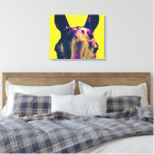 馬のカラフル目の写真アート キャンバスプリント (インサイチュ (寝室))