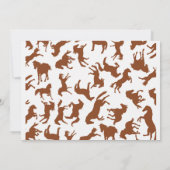 馬のカリカチュア1st誕生日パーティー写真 招待状 (裏面)