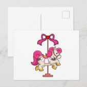 馬のカルーセル馬.PNG ポストカード (正面/裏面)