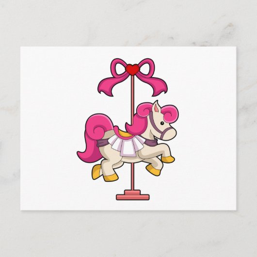 馬のカルーセル馬.PNG ポストカード (正面)