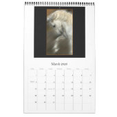 馬のカレンダー- Andalusian、Friesian Lipizzan カレンダー (3月 2026)