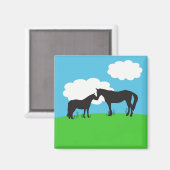 馬のキス磁石 マグネット (正面/裏面)
