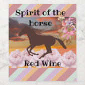 馬のキャンディのストライプ精神 ワインラベル (シングルラベル)
