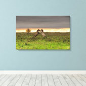 馬のキャンバスを突き立てる キャンバスプリント (インサイチュ (ウッドフロア))