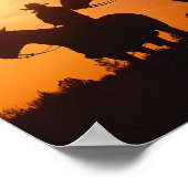 馬のキャンバス印刷のカウボーイズ ポスター (角)