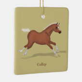 馬のギャロピングソレルゲイトパーソナライズされた セラミックオーナメント (右)