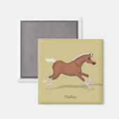 馬のギャロピングソレルフォールガイト マグネット (正面/裏面)