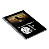 馬のクラブトレイルライディングモノグラムの写真 ノートブック (右側)