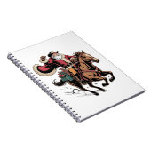 馬のクリスマスに乗るカウボーイサンタクロース ノートブック (右側)