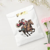 馬のクリスマスに乗るカウボーイサンタクロース フェイバーバッグ (封をした状態)