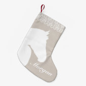 馬のクリスマスのストッキング スモールクリスマスストッキング (正面 (吊り時))