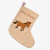 馬のクリスマスのストッキング ラージクリスマスストッキング (正面 (吊り時))